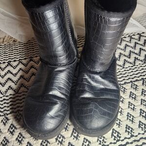 UGG Black Textured Boots